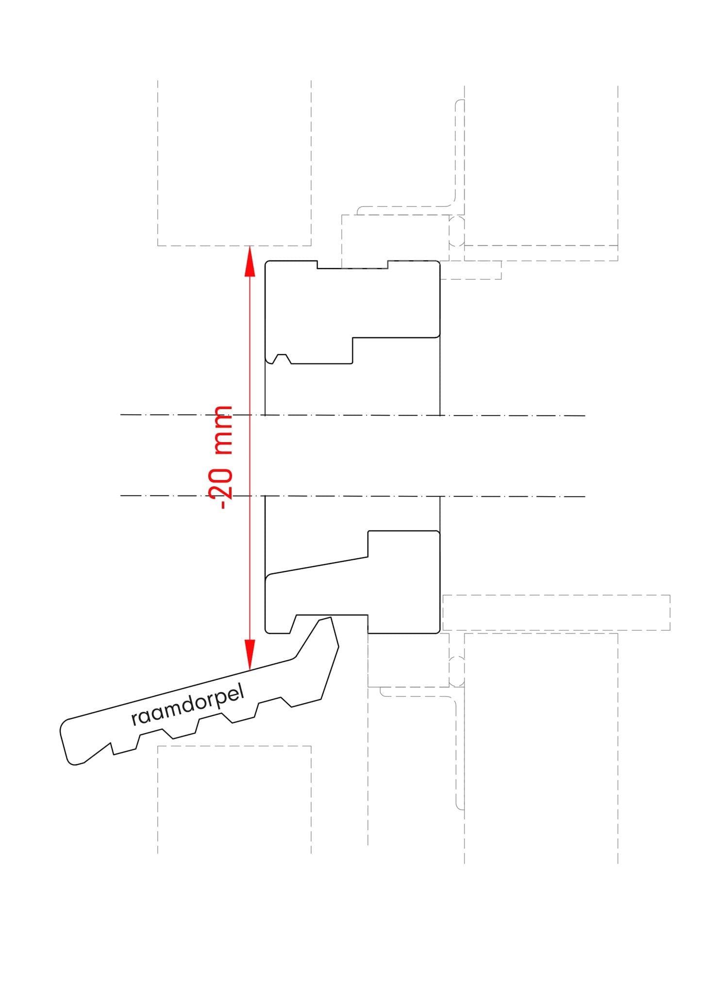 Verticaal raamdorpel