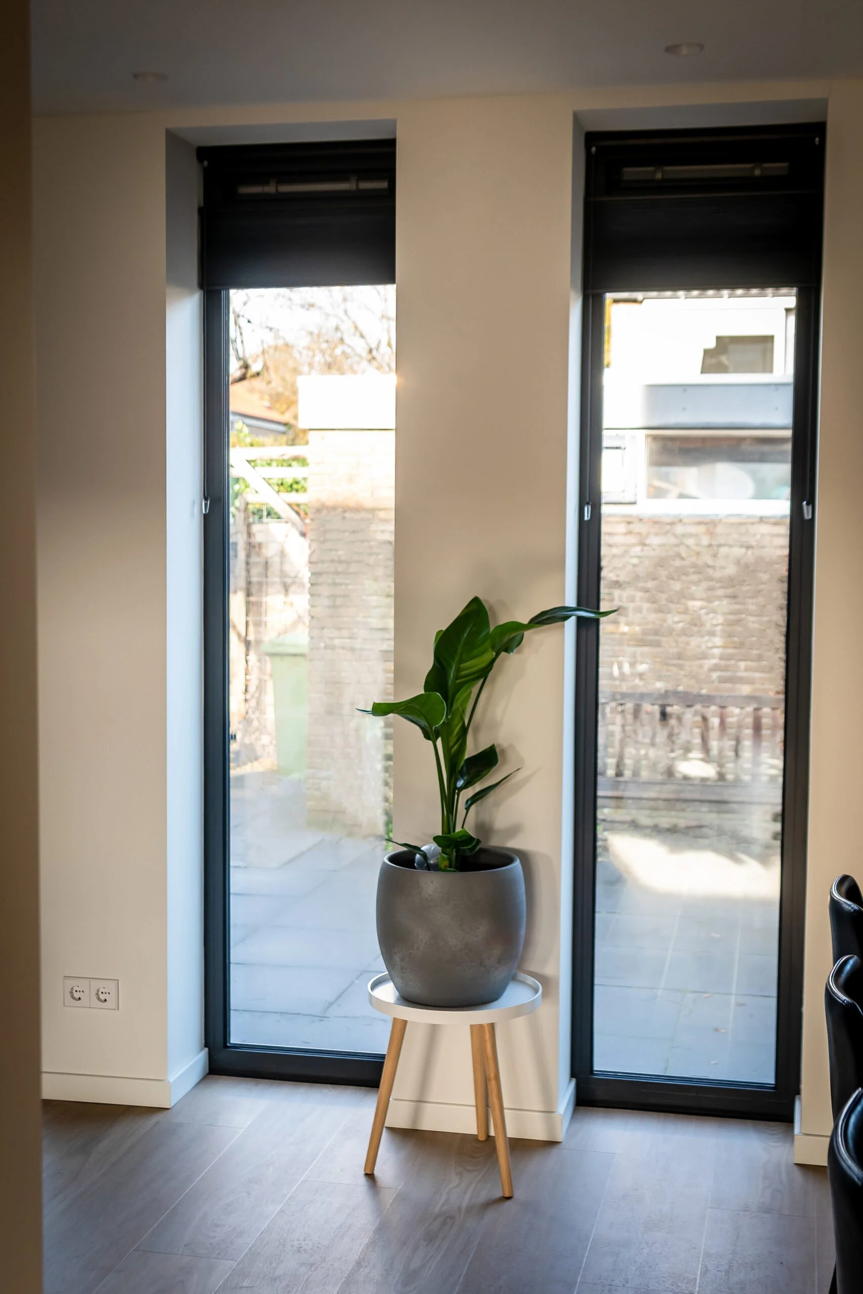 Vast glas | 2 vakken horizontaal | aluminium